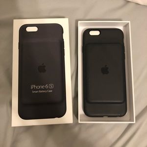 Black iphone 6s apple charging case